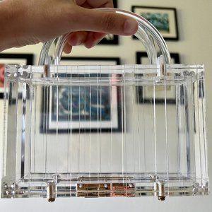 Clear Acrylic Mini Clutch Bag
